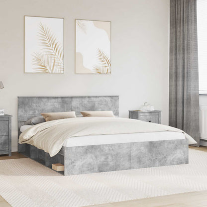 Bed Frame with Headboard Concerte 180 x 200 cm Engineered wood