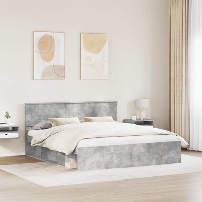 Bed Frame with Headboard Concerte 180 x 200 cm Engineered wood