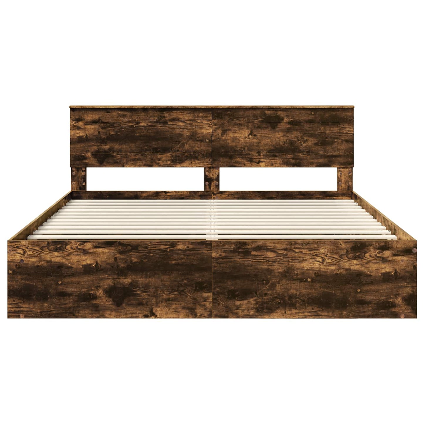 Bed Frame Smoked Oak 180 x 200 cm Engineered wood