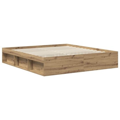 Bed Frame Artisian Oak 180 x 200 cm Engineered wood