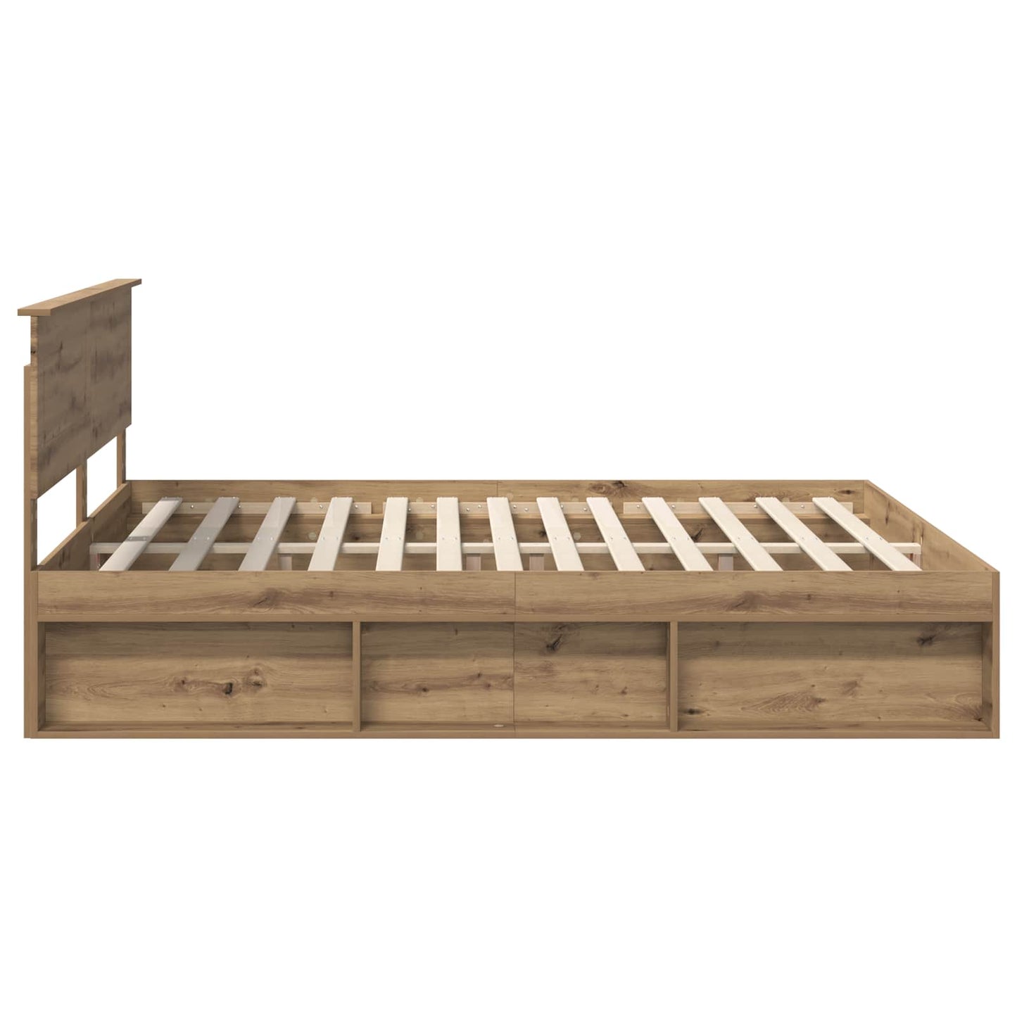 Bed Frame Artisian Oak 180 x 200 cm Engineered wood