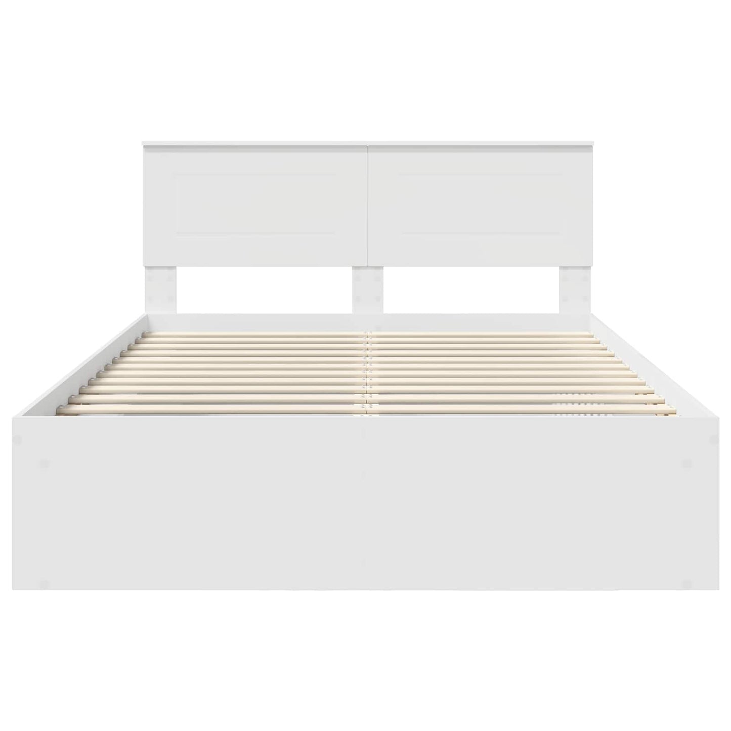 Bed Frame with Headboard White 160 x 200 cm Engineered wood