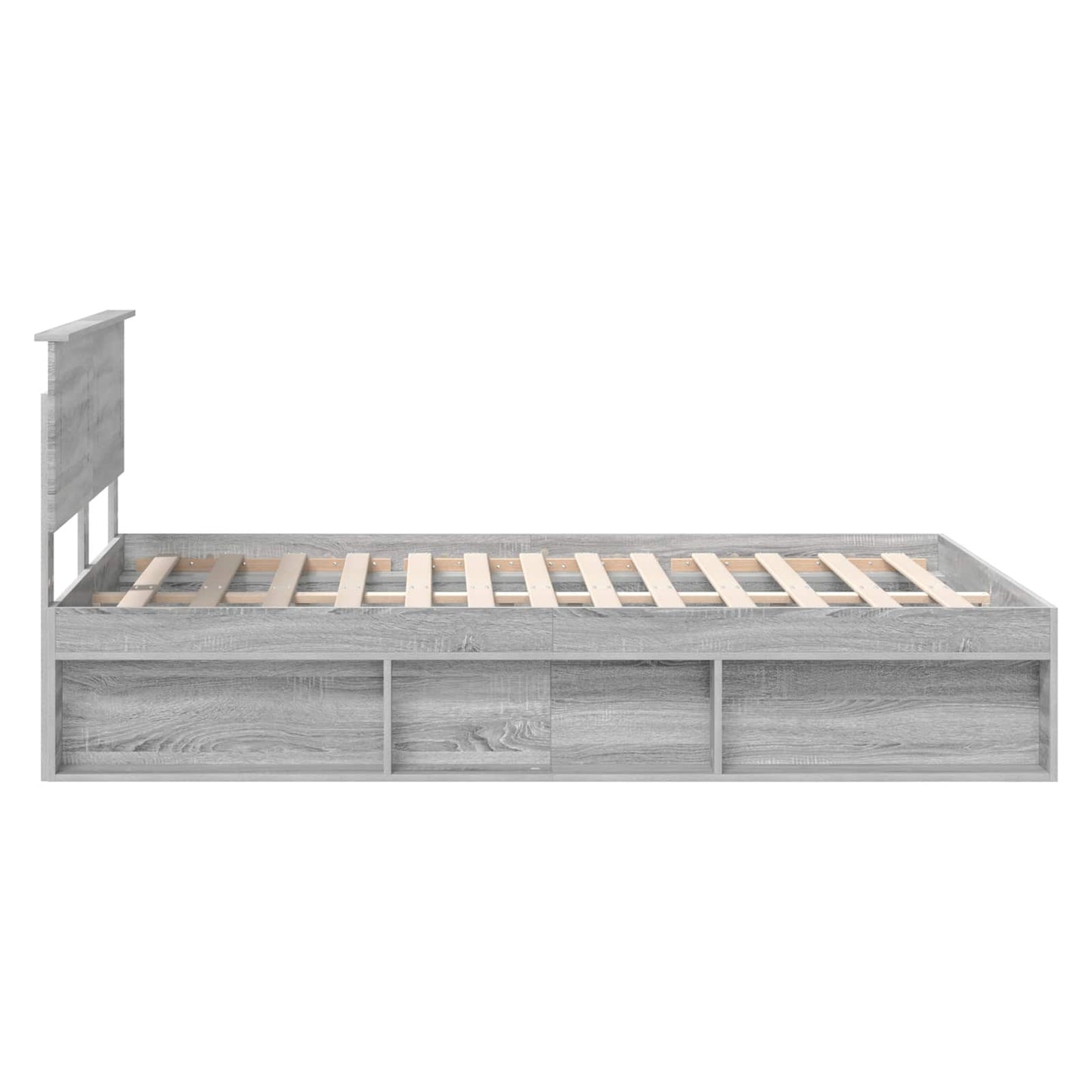 Bed Frame Grey Sonoma 160 x 200 cm Engineered wood