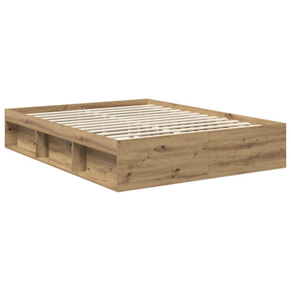 Bed Frame Artisian Oak 150 x 200 cm Engineered wood