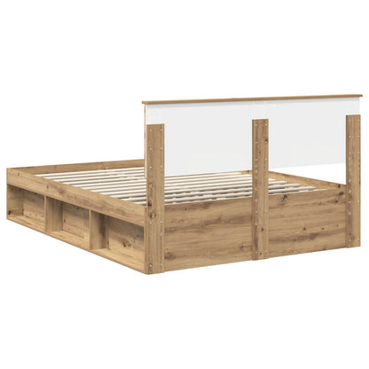 Bed Frame Artisian Oak 150 x 200 cm Engineered wood
