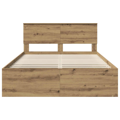 Bed Frame Artisian Oak 150 x 200 cm Engineered wood