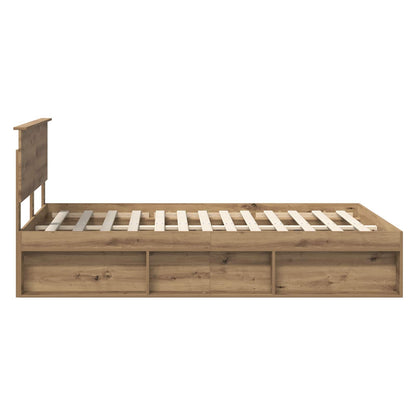 Bed Frame Artisian Oak 150 x 200 cm Engineered wood