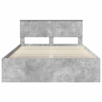Bed Frame with Headboard Concerte 140 x 190 cm Engineered wood