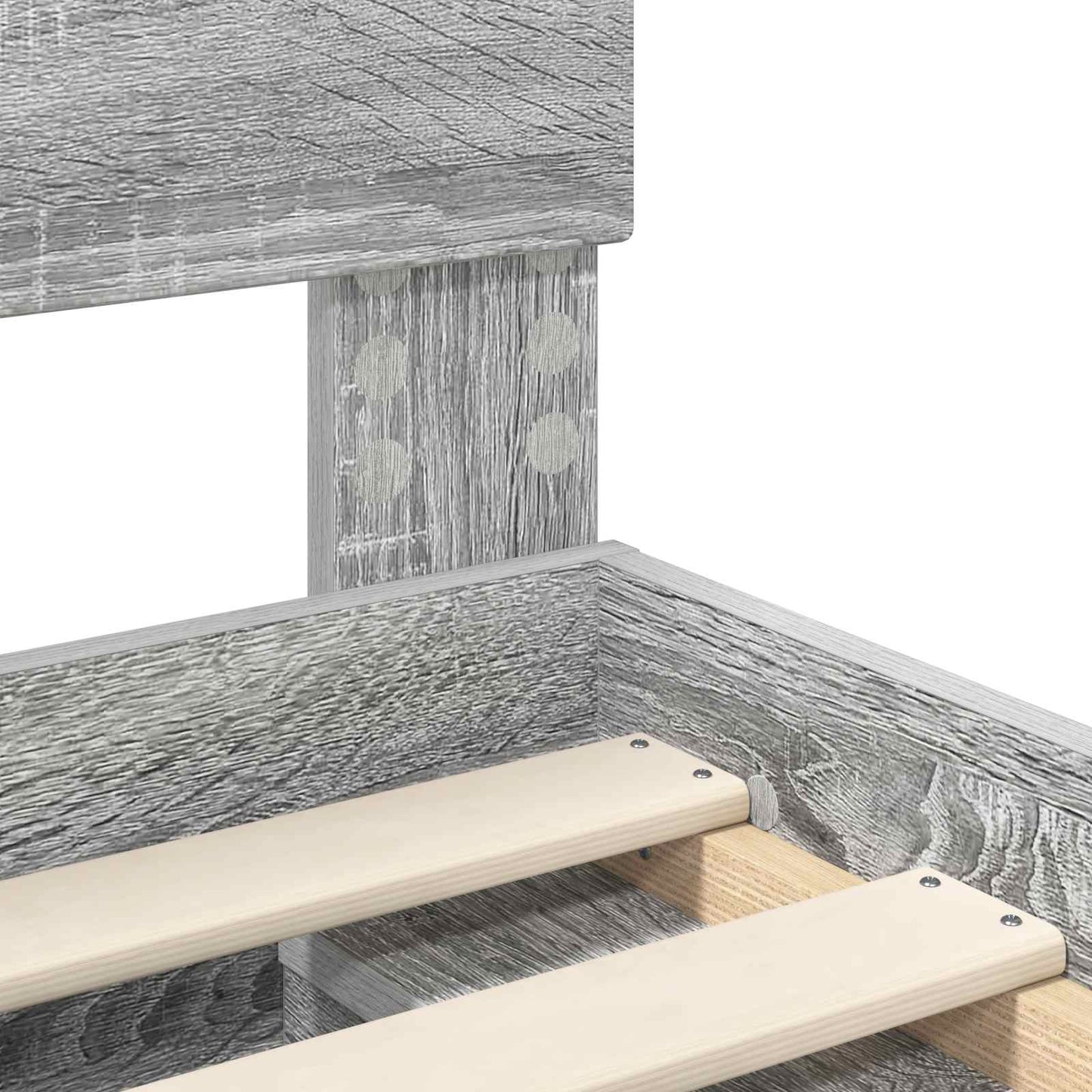 Bed Frame Grey Sonoma 140 x 200 cm Engineered wood