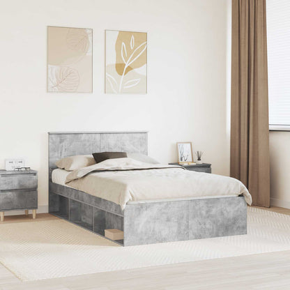Bed Frame Concerte Grey 135 x 190 cm Engineered wood