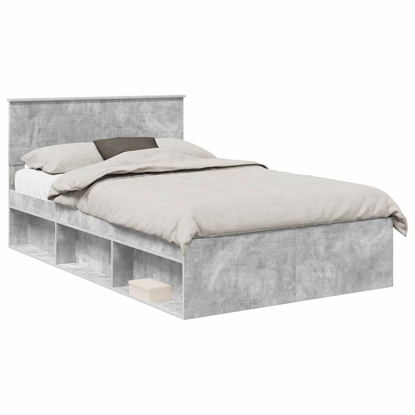 Bed Frame Concerte Grey 135 x 190 cm Engineered wood