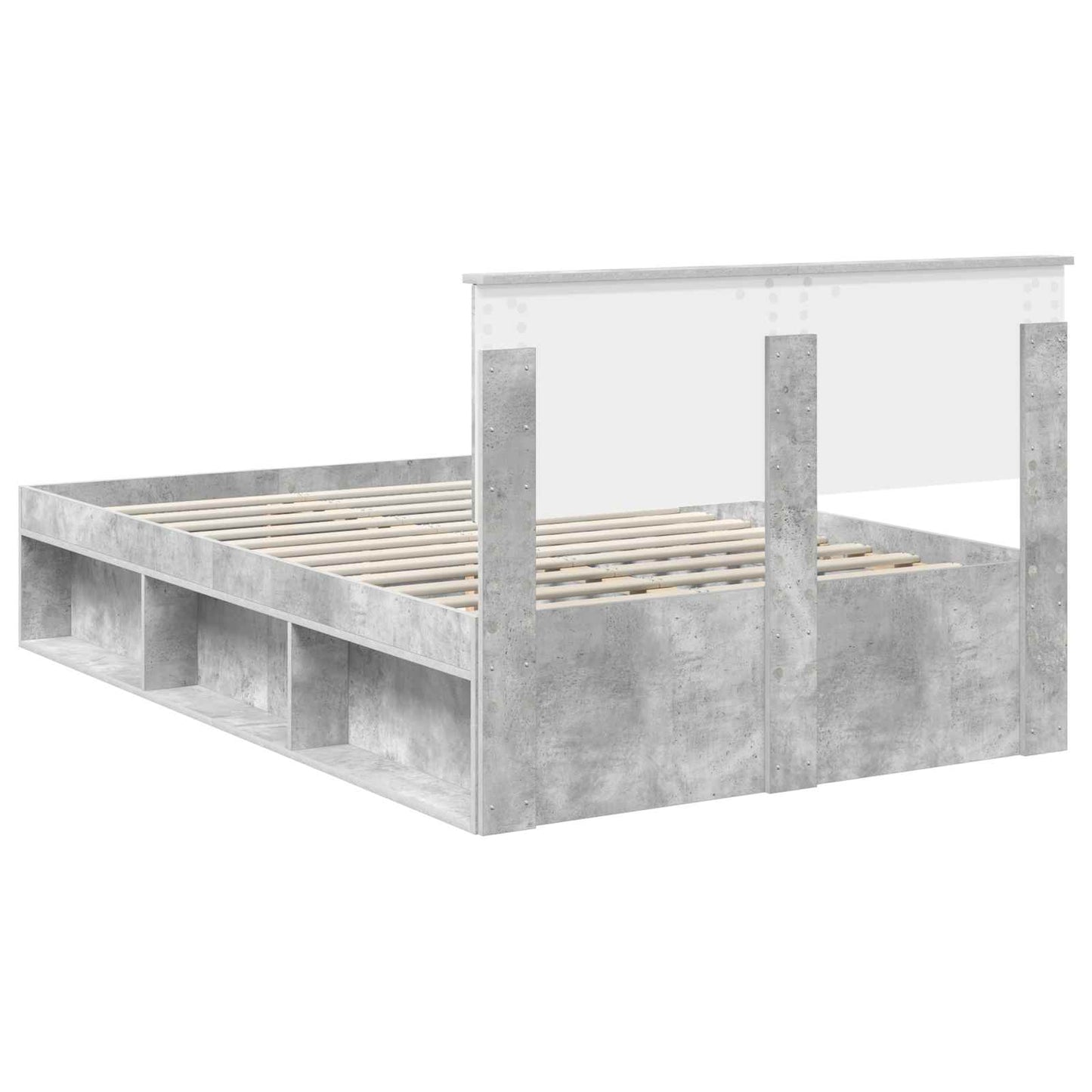 Bed Frame Concerte Grey 135 x 190 cm Engineered wood