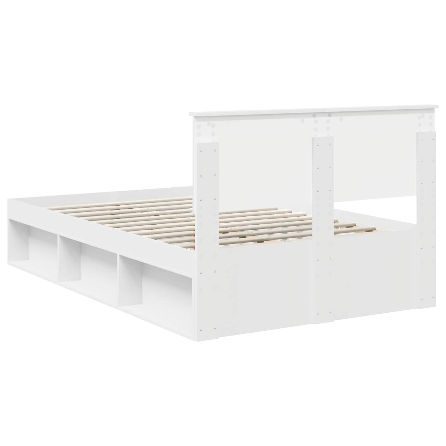 Bed Frame with Headboard White 120 x 190 cm Engineered wood