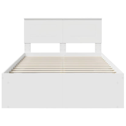 Bed Frame with Headboard White 120 x 190 cm Engineered wood