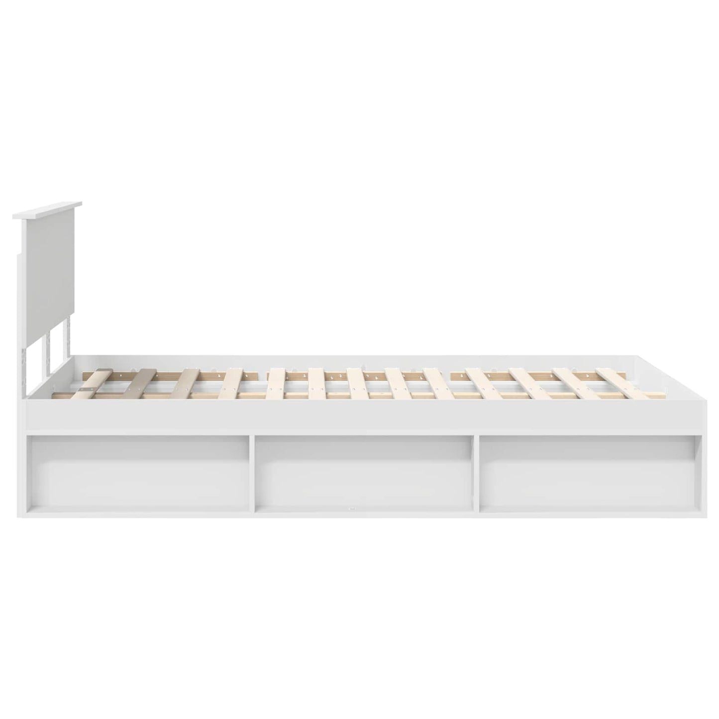 Bed Frame with Headboard White 120 x 190 cm Engineered wood