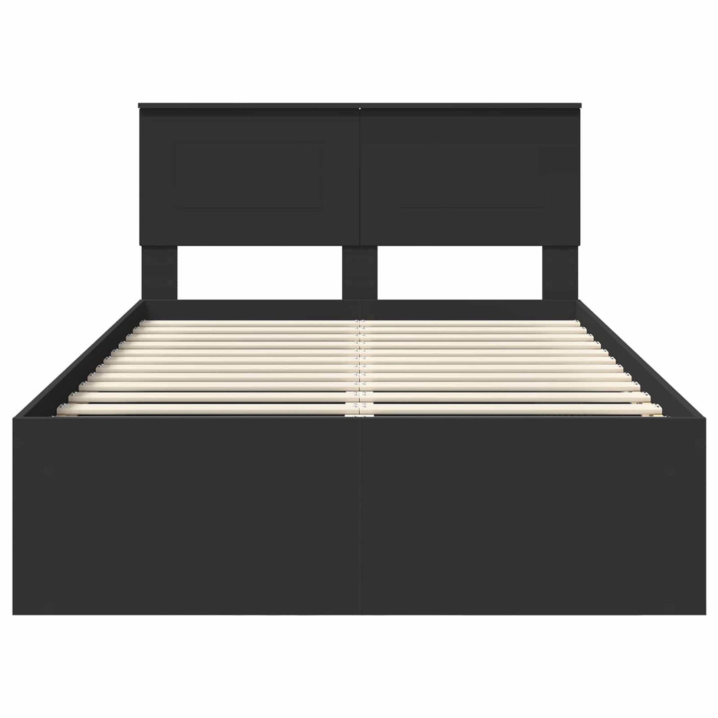 Bed Frame with Headboard Black 120 x 190 cm Engineered wood