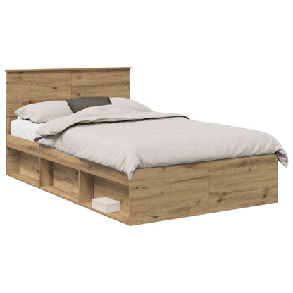 Bed Frame Artisian Oak 120 x 190 cm Engineered wood