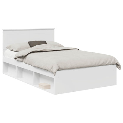 Bed Frame with Headboard White 120 x 200 cm Engineered wood