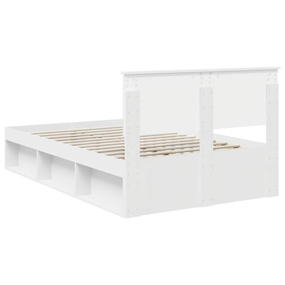 Bed Frame with Headboard White 120 x 200 cm Engineered wood