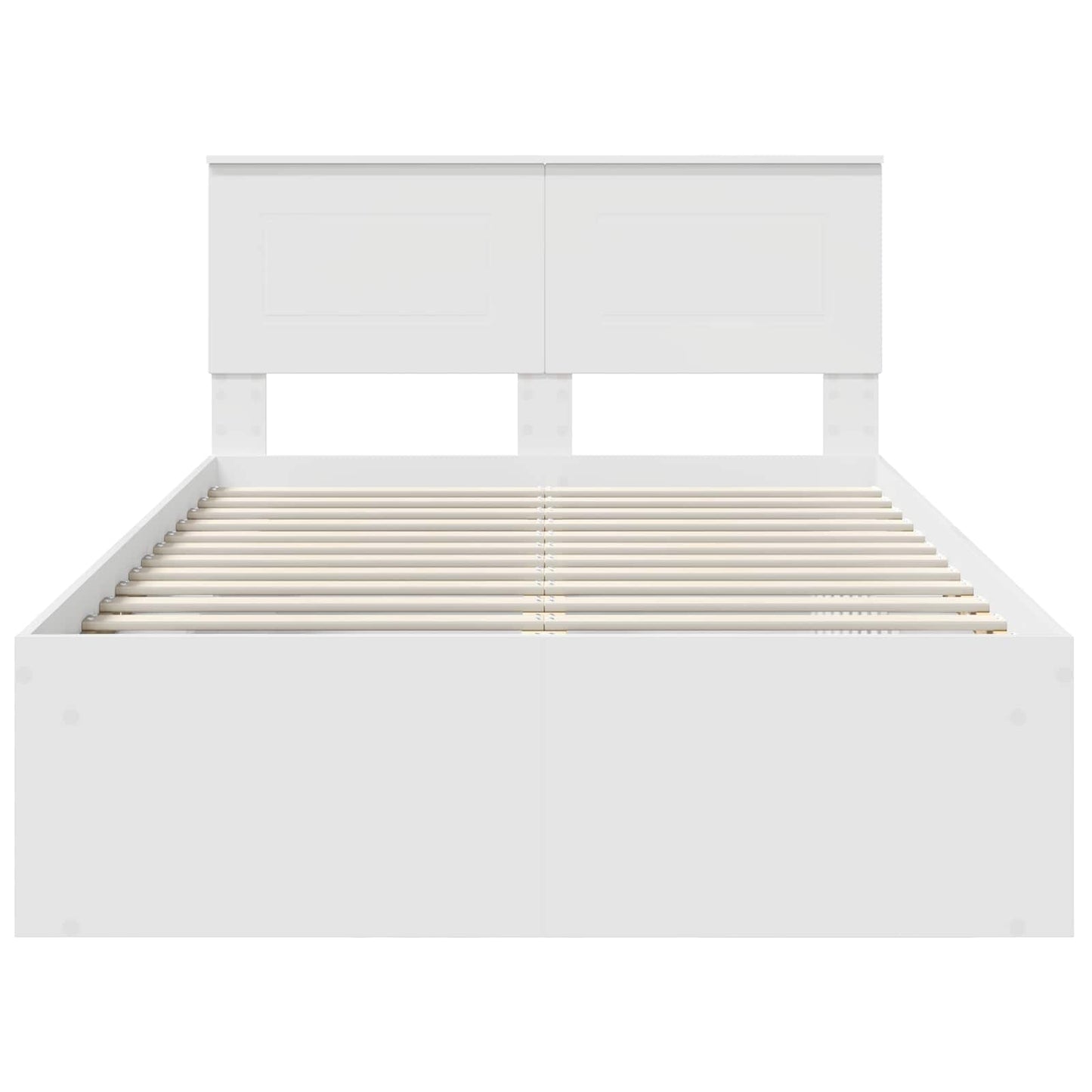 Bed Frame with Headboard White 120 x 200 cm Engineered wood