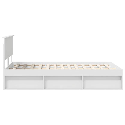 Bed Frame with Headboard White 120 x 200 cm Engineered wood