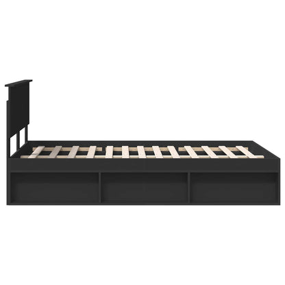 Bed Frame with Headboard Black 120 x 200 cm Engineered wood