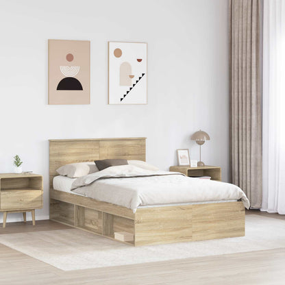 Bed Frame with Headboard Sonoma 120 x 200 cm Engineered wood