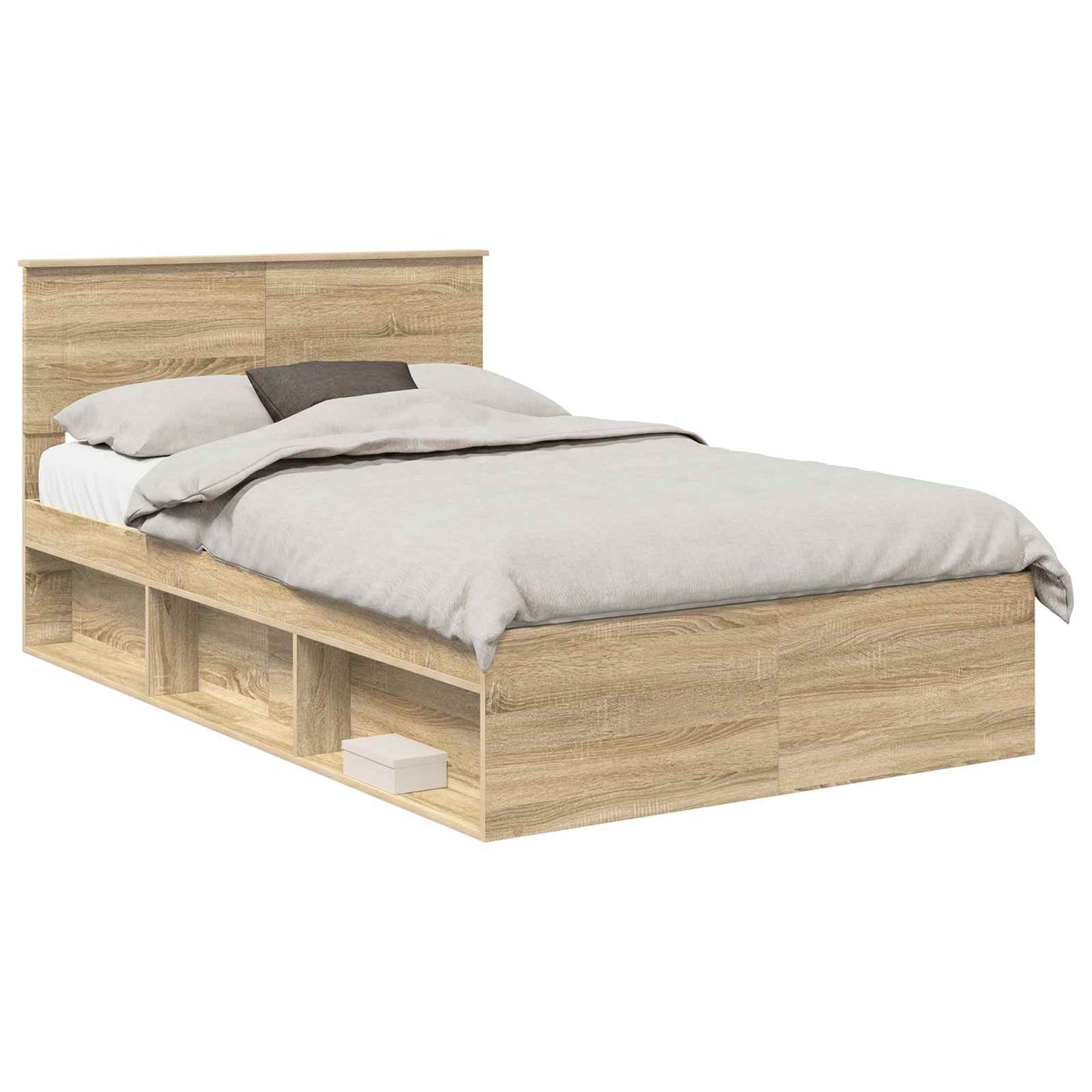 Bed Frame with Headboard Sonoma 120 x 200 cm Engineered wood