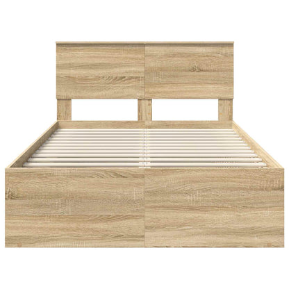 Bed Frame with Headboard Sonoma 120 x 200 cm Engineered wood