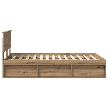 Bed Frame Artisian Oak 120 x 200 cm Engineered wood