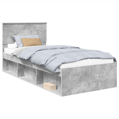 Bed Frame Concerte Grey 100 x 200 cm Engineered wood