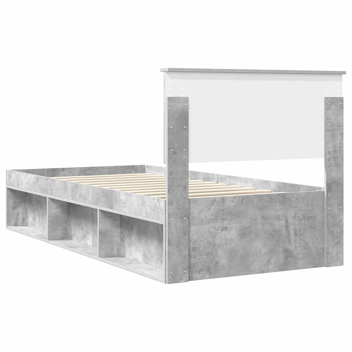 Bed Frame Concerte Grey 100 x 200 cm Engineered wood