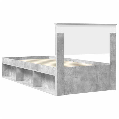 Bed Frame Concerte Grey 100 x 200 cm Engineered wood