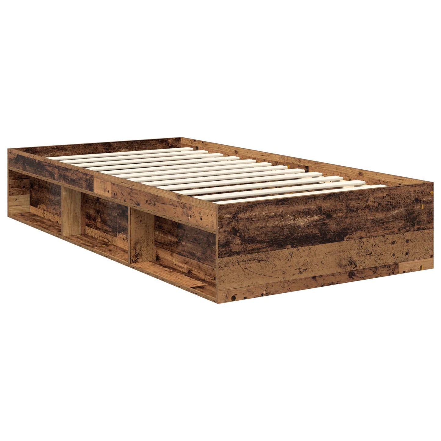 Bed Frame with Headboard Old Wood 100 x 200 cm Engineered wood