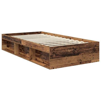 Bed Frame with Headboard Old Wood 100 x 200 cm Engineered wood