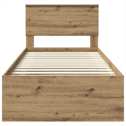 Bed Frame Artisian Oak 100 x 200 cm Engineered wood