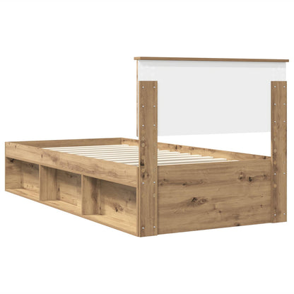 Bed Frame Artisian Oak 90 x 200 cm Engineered wood