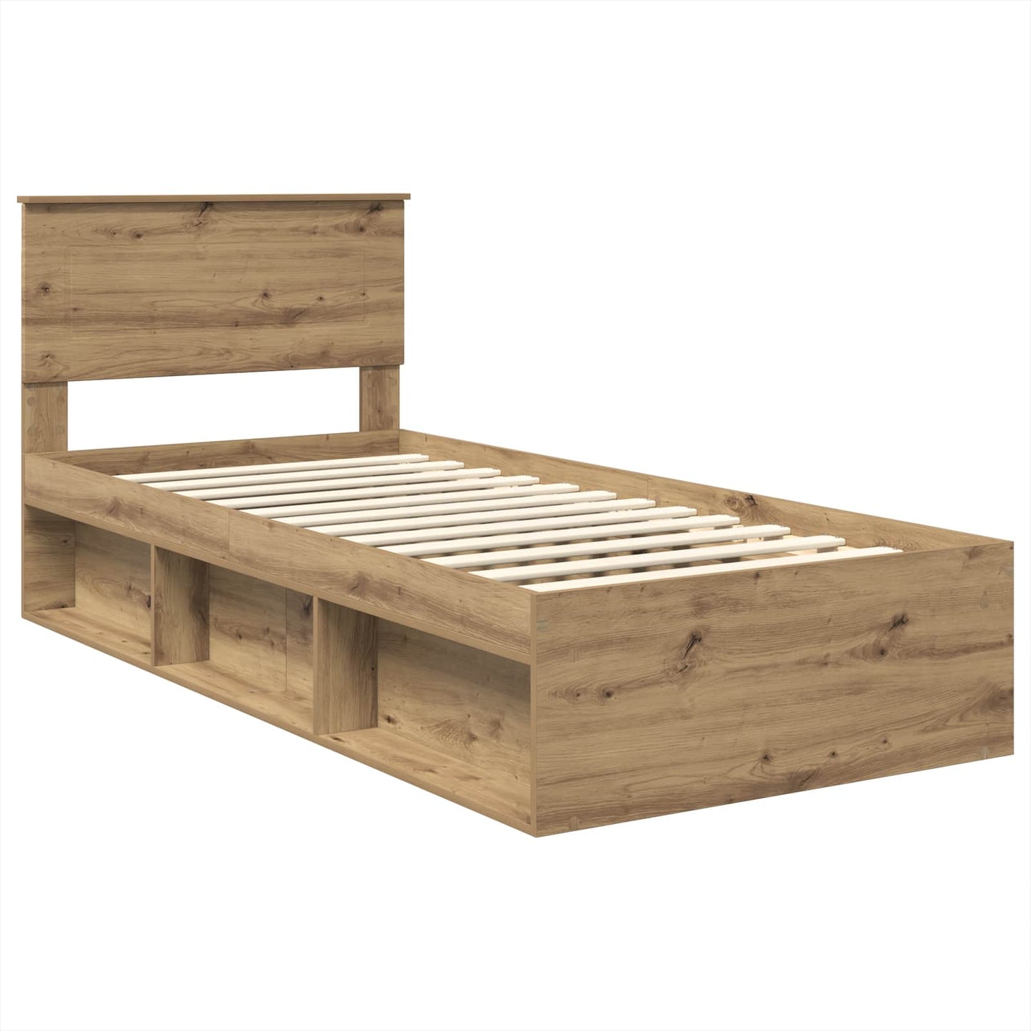 Bed Frame Artisian Oak 75 x 190 cm Engineered wood