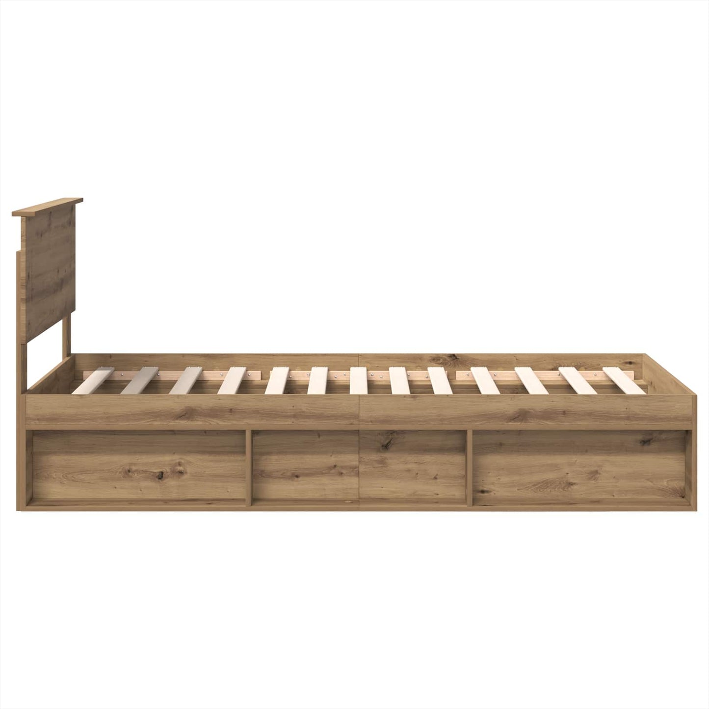 Bed Frame Artisian Oak 75 x 190 cm Engineered wood