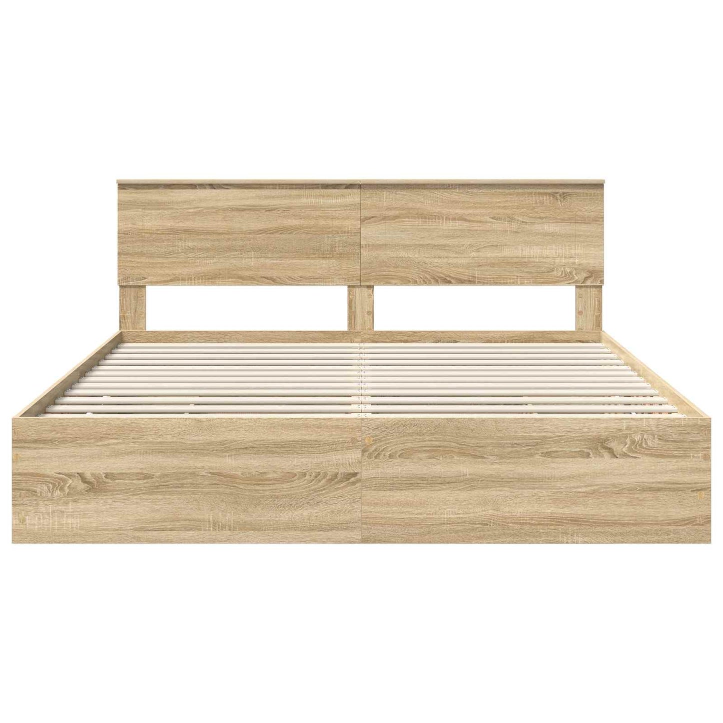 Bed Frame with Drawer Sonoma Oak 200 x 200 cm Engineer Wood