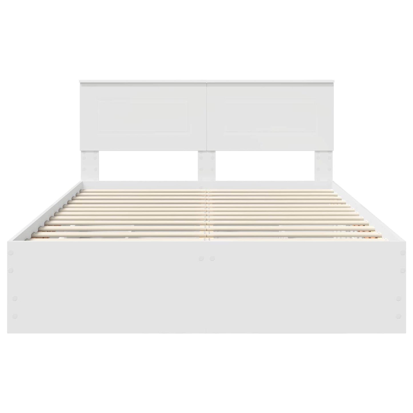 Bed Frame with Drawer White 160 x 200 cm Engineer Wood