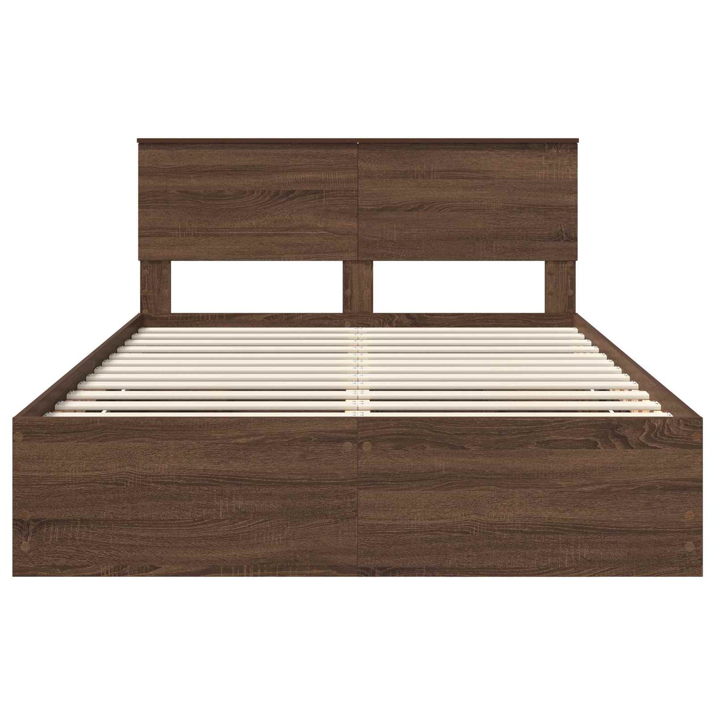 Bed Frame with Drawer Brown Oak 150 x 200 cm Engineer Wood