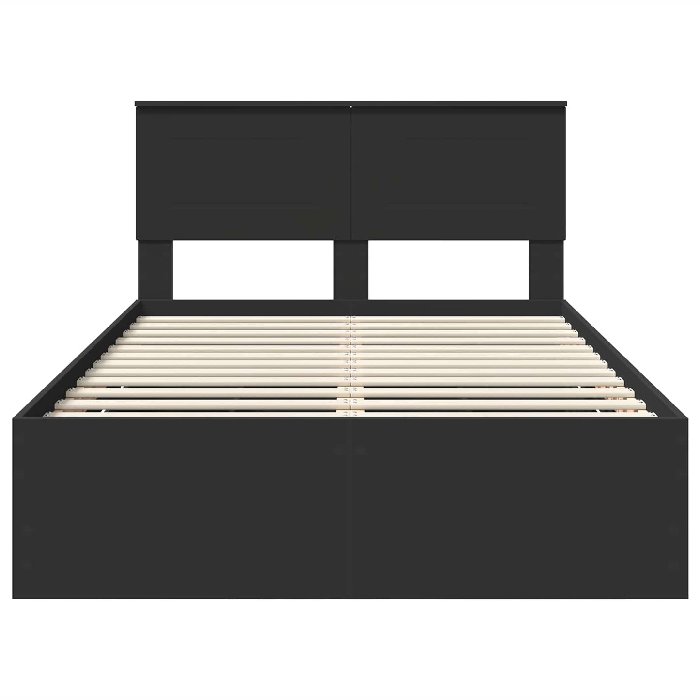 Bed Frame with Drawer Black 120 x 190 cm Engineer Wood