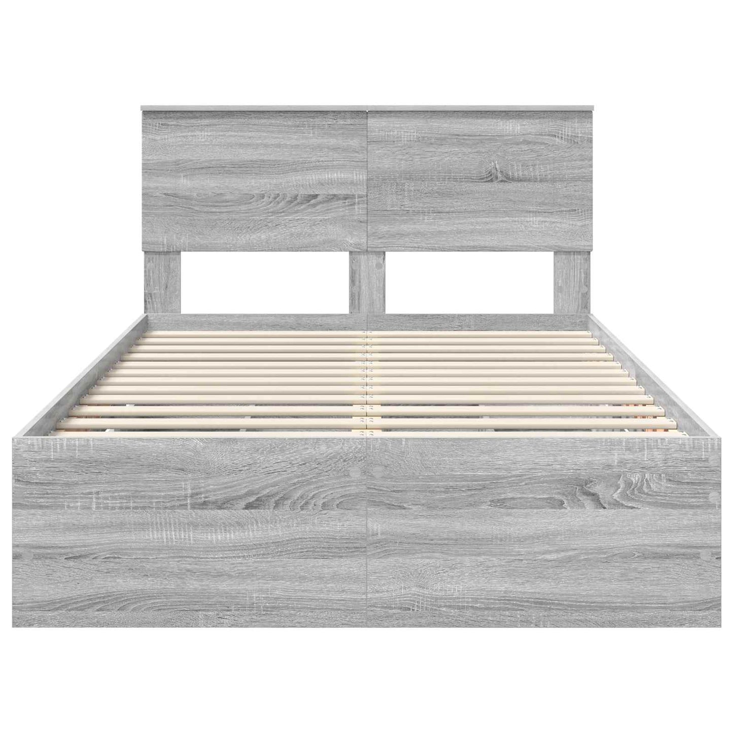 Bed Frame with Drawer Grey Sonoma 120 x 190 cm Engineer Wood