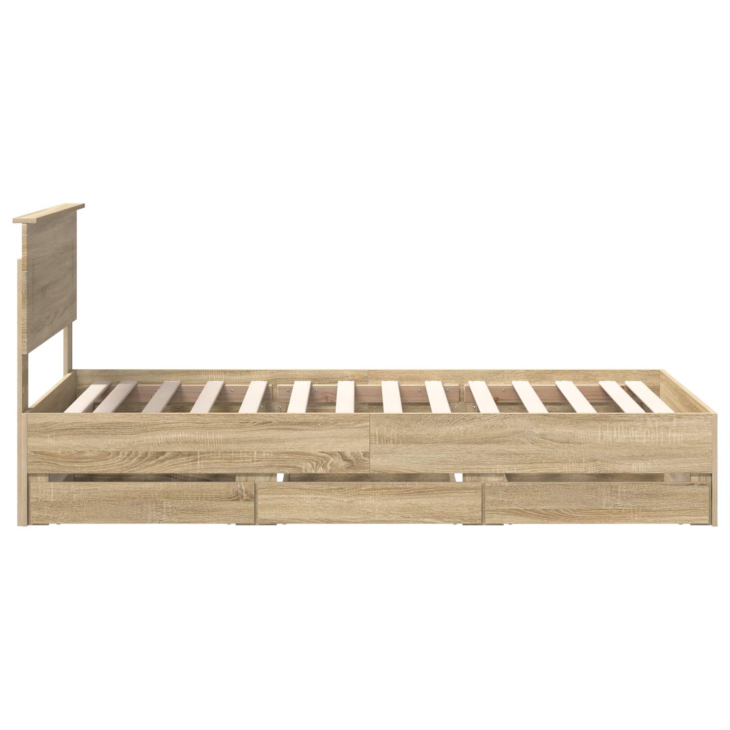 Bed Frame with Drawer Sonoma Oak 100 x 200 cm Engineer Wood