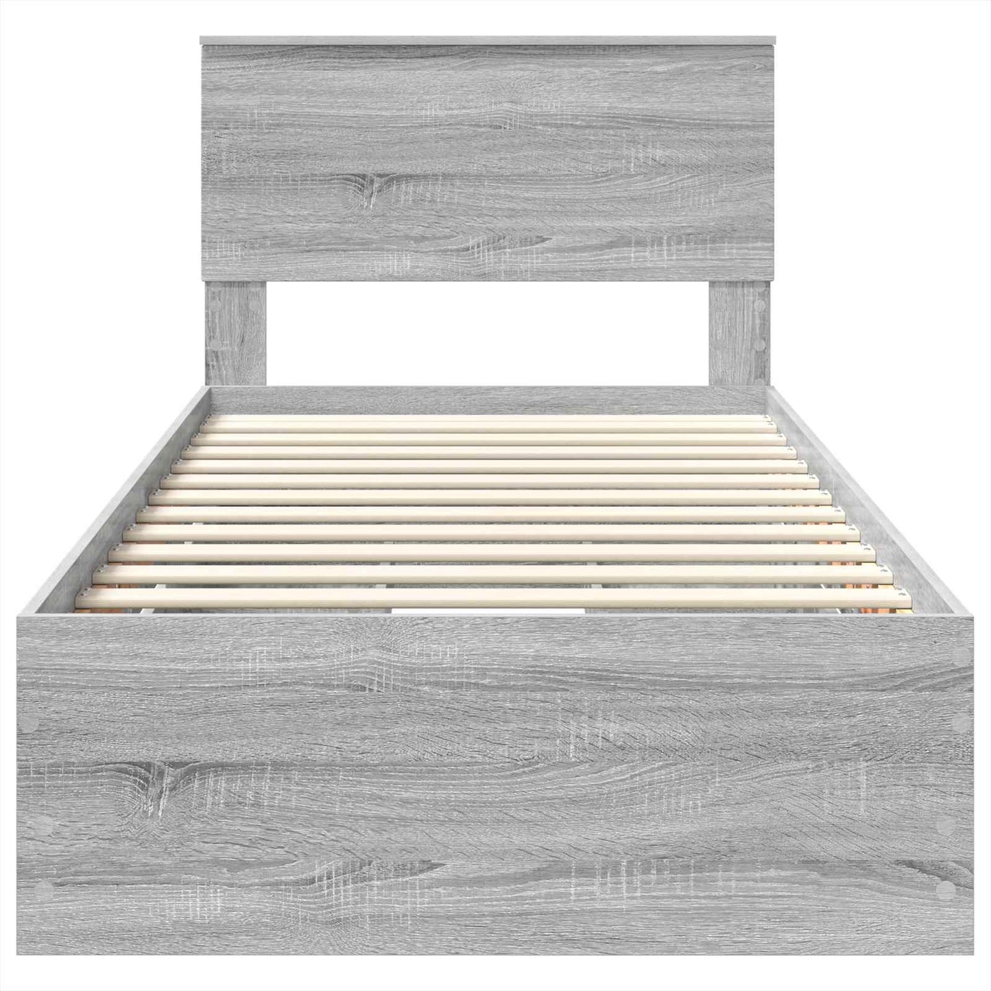 Bed Frame with Drawer Grey Sonoma 100 x 200 cm Engineer Wood