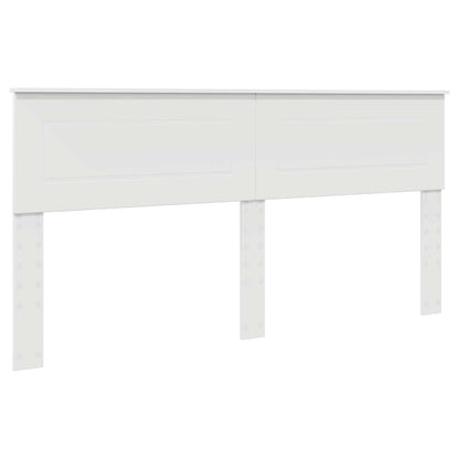 Bed Frame with Headboard White 200 x 200 cm Engineered Wood