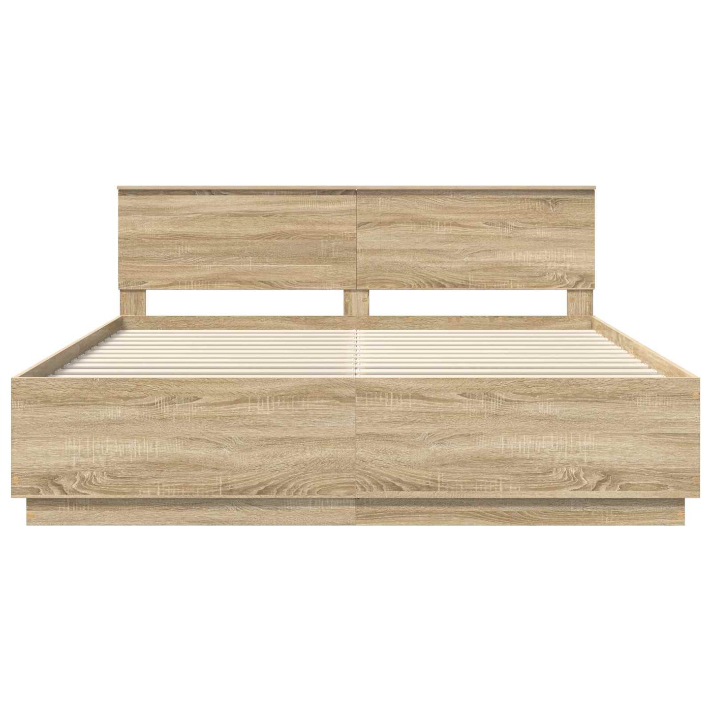 Bed Frame Sonoma Oak 200 x 200 cm Engineered Wood