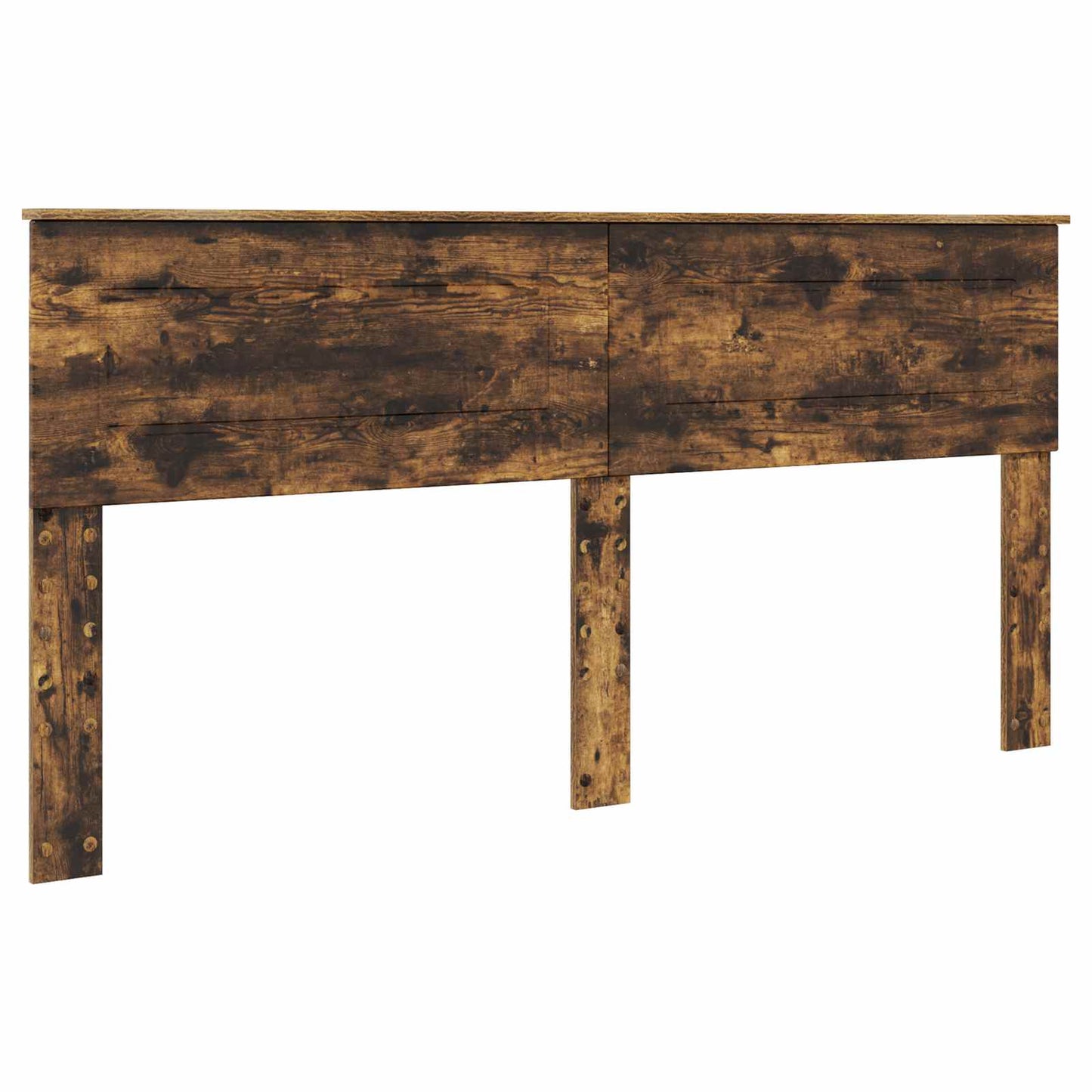 Bed Frame Smoked Oak 200 x 200 cm Engineered Wood