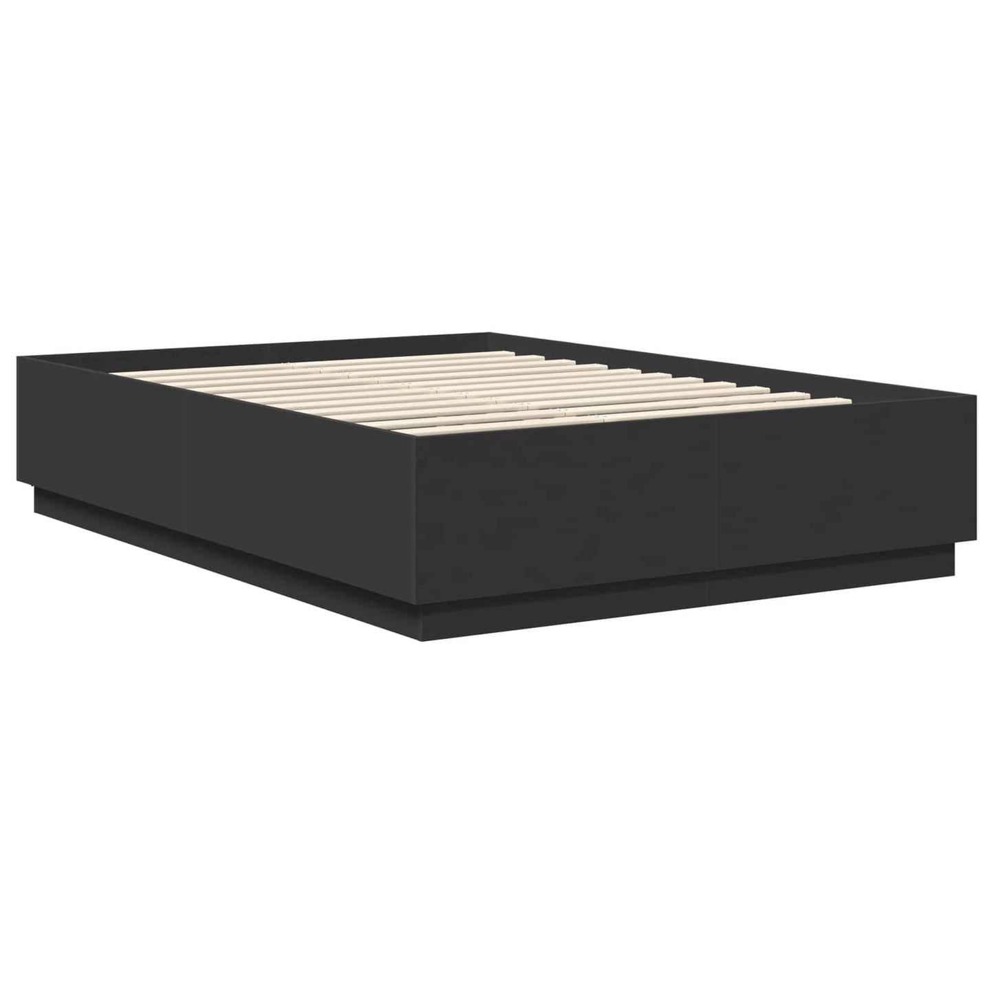 Bed Frame with Headboard Black 150 x 200 cm Engineered Wood